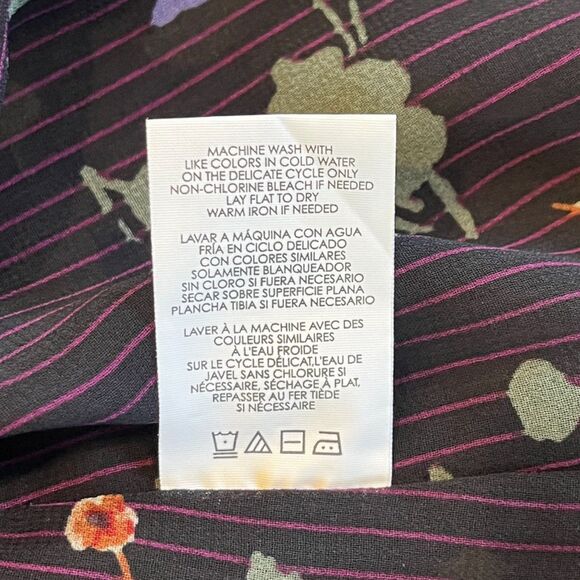 Cabi 3607 Floral Cami Tank Pinstripe Floral Navy Blue Small - Picture 5 of 8